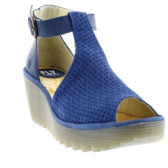 Fly London Yall Open Toe Platform Wedge Sandals Size 41 - Picture 3 of 8